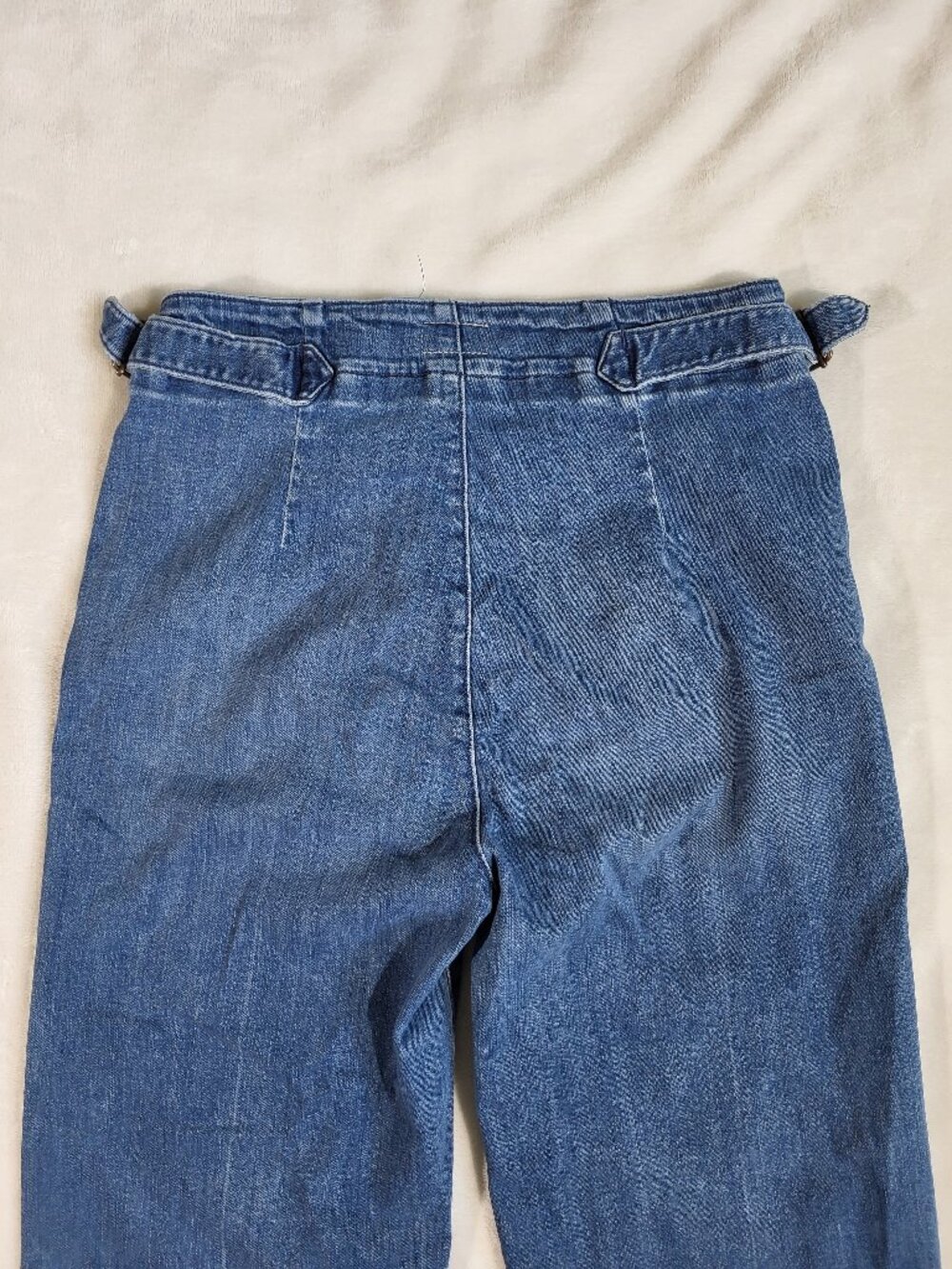 Mother The Cinch Greaser Ankle Jeans in Sorry I'm Staring Wide Leg Boho Coastal - Picture 13 of 14